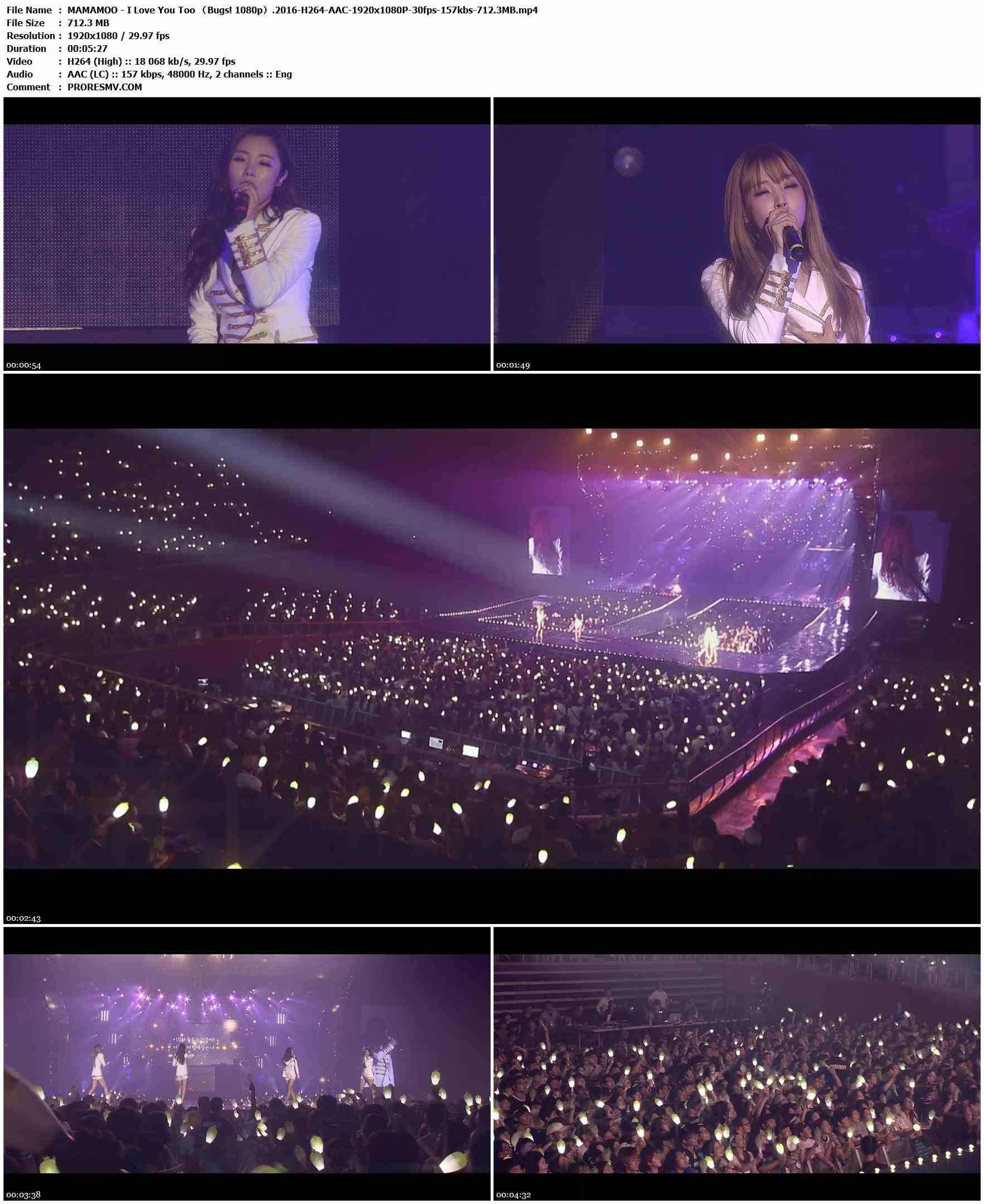 MAMAMOO - I Love You Too （Bugs! 1080p）.2016-H264-AAC-1920x1080P-30fps-157kbs-712.3MB官方MV_高清MV